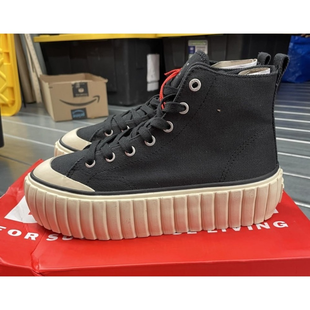 Diesel S-Hanami Mid X High Top Womens 38 US 7.5 Mens 6 Black Platform Shoes NWB
